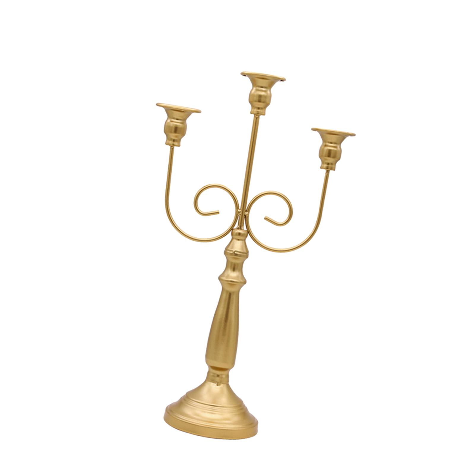 Gazechimp - Portavelas Cónicos Candelabro Romántico Para Centros De Mesa De Halloween 3 Brazos