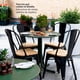 thumbnail image 2 of Pack 4 Sillas Comedor Terraza Exterior Tolix Metal Madera Natural Apilables Industrial Negras, 2 of 8