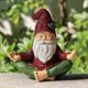 thumbnail image 1 of Escultura Smadeer Gnomo de Yoga con Luces Solares 20 cm, 1 of 7
