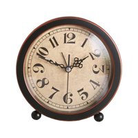 Magideal - Reloj Despertador Retro Vintage Analógico Silencioso Sin Tictac, Regalo Para El Hogar, Reloj Pequeño Para Habitación De Niños, Mesita De Noche, Comedo