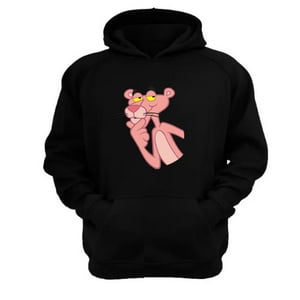 Genérico - Polerón Canguro La Pantera Rosa Negro Talla Xs Unisex