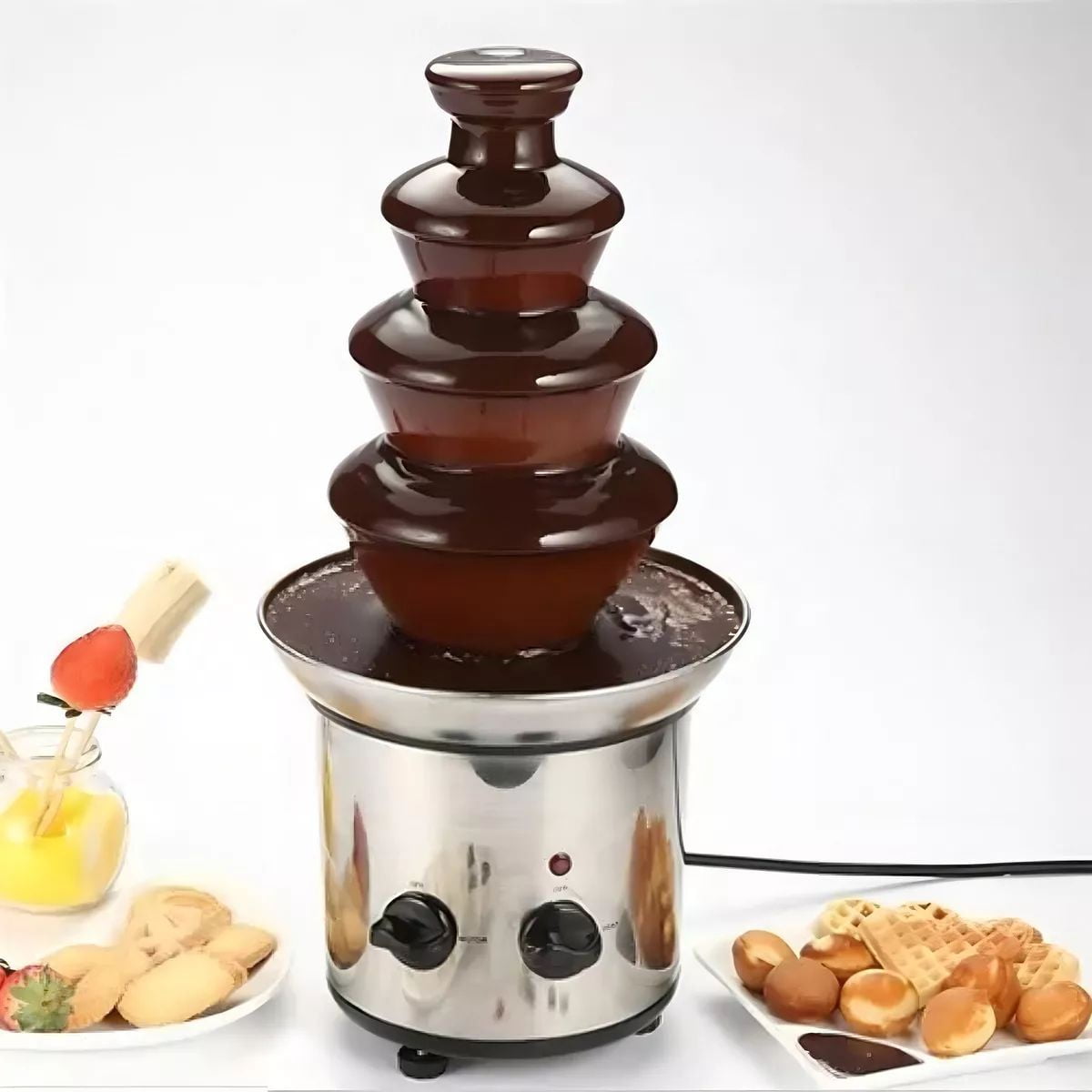 Shop E-home - Cascada Fuente De Chocolate Fondue Acero Inoxidable 4 Niveles