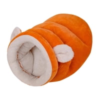 Magideal - Nido De Cama Para Perro, Almohada Extraíble, , Cachorro, Semicerrados, Nido De Cama De Gato De Peluche , Naranja L