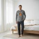 thumbnail image 1 of Pijama Hombre Algodón Estampado Garfield gris L, 1 of 7