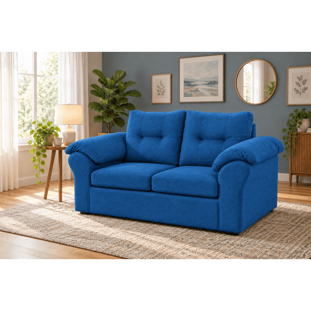Sofa Laos 2 cuerpos Tela Azul