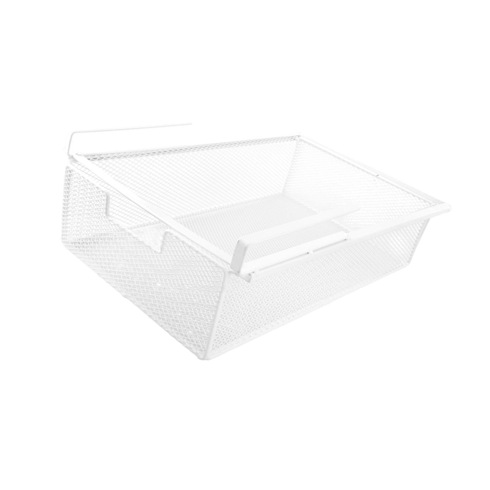 Bothyi - Organizador De Escritorio Con Cesta De Malla Y Cajón Colgante Para Armario, Hogar Y Oficina, Color Blanco