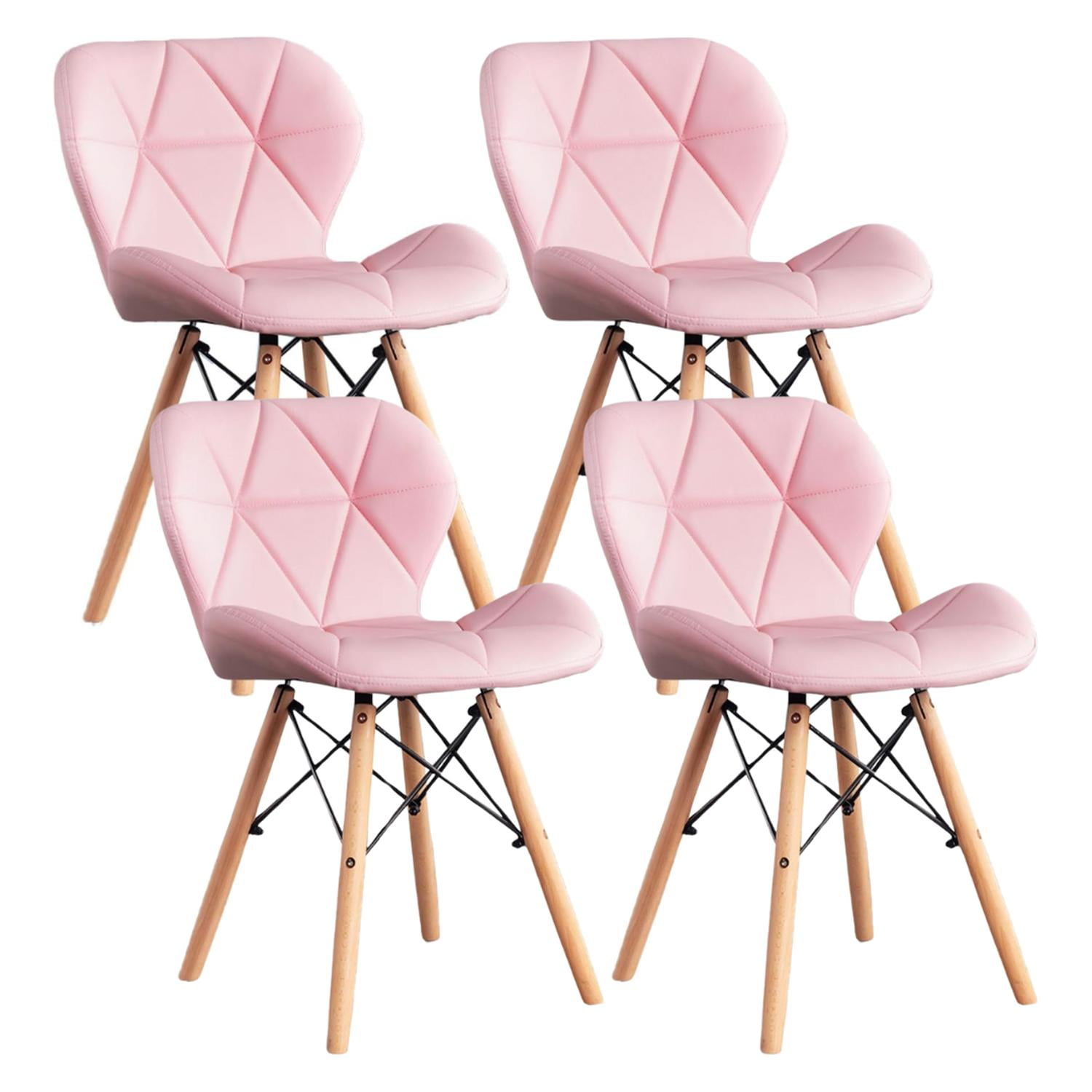 Pandalino - Pack 4 Silla Rubik Rosa | Diseño Moderno | Cómoda Y Elegante Rosa