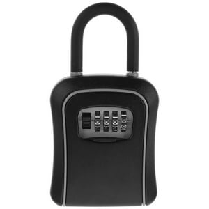 Genérica - Caja Seguridad Porta Llave Candado Clave Para Muro, Colgador - Negro