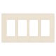 thumbnail image 1 of Placa de cubierta para interruptor de luz Lutron Claro 4 Gang Light Almond, 1 of 5