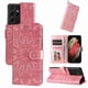 thumbnail image 4 of Funda tipo cartera FOXDOCK para Samsung Galaxy S21 Ultra , diseño girasol en relieve, cuero PU, cierre magnético, soporte y tarjetero, 4 of 5