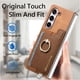 thumbnail image 3 of Funda Magnética Para Samsung Galaxy Z Flod 4 Con Billetera Y Anillo Protector Resistente Marrón, 3 of 6
