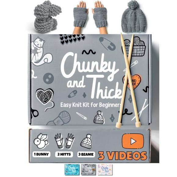 Kit de tejer Granny Squirrel completo para principiantes con hilo