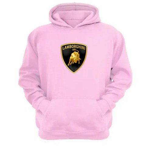Genérico - Polerón Canguro Lamborguini Rosa Talla S Unisex