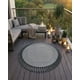 thumbnail image 1 of Alfombra Redonda Con Relieve Y Flecos Decorativa, 1 of 7