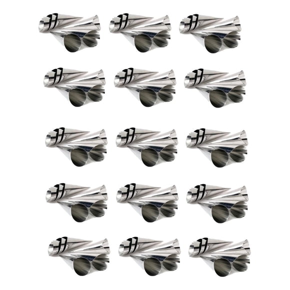 Pack X90 Cono Molde Para Cannoli Cachito Croissant Pan Danes Gris