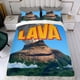 thumbnail image 4 of Lava Conjunto de sábanas temático, trío de piezas, cómodo y amigable con la piel, diseño único, regalo de decoración para el hogar para familiares, amigos y fans,135cm *200cm, 4 of 6