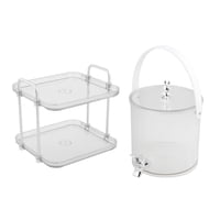 Magideal - Dispensador De Bebidas Para Refrigerador, Jarra De Agua Fría, Hervidor Portátil, Botella De Agua, Jarra De Café Frío Para Mesa De Té De Frutas, Fiesta 5L