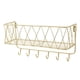 thumbnail image 1 of Estante Para Llaves, Soporte Para Correo, Organizador De Cocina, Oficina, De Metal, Con Gancho Para Montaje En Pared, Dorado, 1 of 1