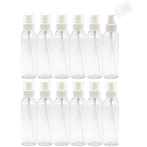 Botellas plásticas vacías TRENDBOX, paquete de 12 con bomba tipo pico de pato, 120 ml