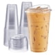 thumbnail image 1 of Vasos de plástico GUSTO transparentes con tapas, 700 ml, 100 unidades, 24 onzas, 1 of 7