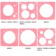 thumbnail image 3 of Medidor de Globos Pllieay 1-10 Pulgadas Rosa con 14 Orificios, 3 of 7