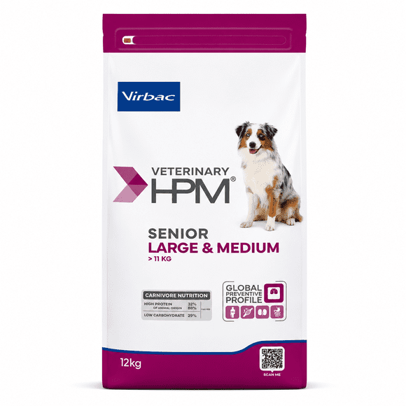 Virbac HPM Senior Large & Medium Alimento para Perros Senior 12 kg