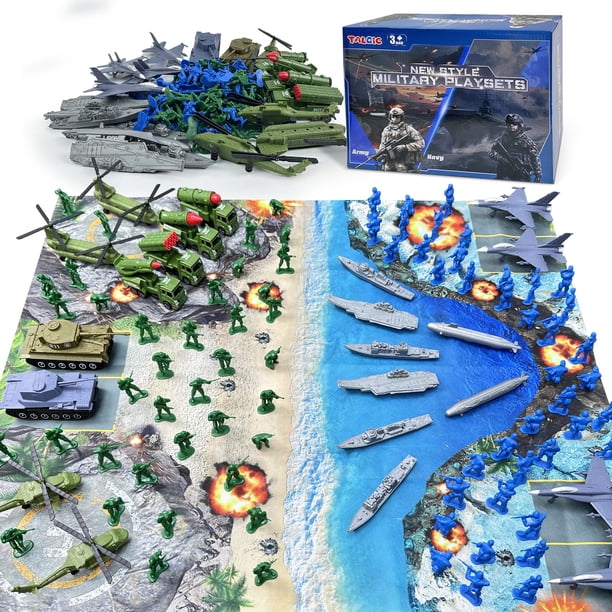 Set de juego TALGIC para hombre del ejército, tamaño grande, con figuras de acción y accesorios.