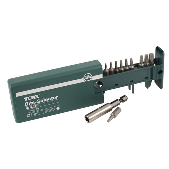 Selector de brocas Torx Wiha 79242 de 11 piezas (T5-T30) con soporte