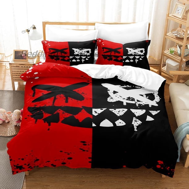 XOXO Devil Smiling Face Bedding Set Bed Set Aldult Kid Bedroom Duvetcover Sets Hip Hop