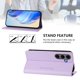 thumbnail image 3 of Funda Billetera con Soporte para Samsung Galaxy S24 Plus Bloqueo RFID Plegable Morado claro, 3 of 6