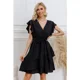 thumbnail image 1 of Vestido Corto Mujer Manga Corta Casual Eventos Cuello V 3332, 1 of 3