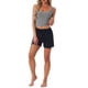 thumbnail image 2 of INSPIRE CHIC Camiseta de Mujer de Jersey con Encaje de Punto Acanalado en la Espalda en Forma de U, Tops de Pijama Suaves sin Mangas, Cami de Ropa de Descanso para Dormir M Gris, 2 of 6