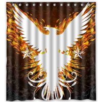 Pinghai - Cortina De Ducha Phoenix Con Ganchos (167 X 183 Cm)