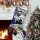 thumbnail image 1 of Clásicos de Cuentos de Hadas de Grimm Tema: Calcetines de Navidad, fino lino blanco para colgar en escaleras y chimenea, decoración navideña para el hogar, regalo de Navidad.54cm×38cm, 1 of 5