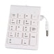 thumbnail image 1 of Mini USB 18 Teclas Num Pad Teclado Numérico Numérico Teclado Para Computadora Portátil Blanco, 1 of 5