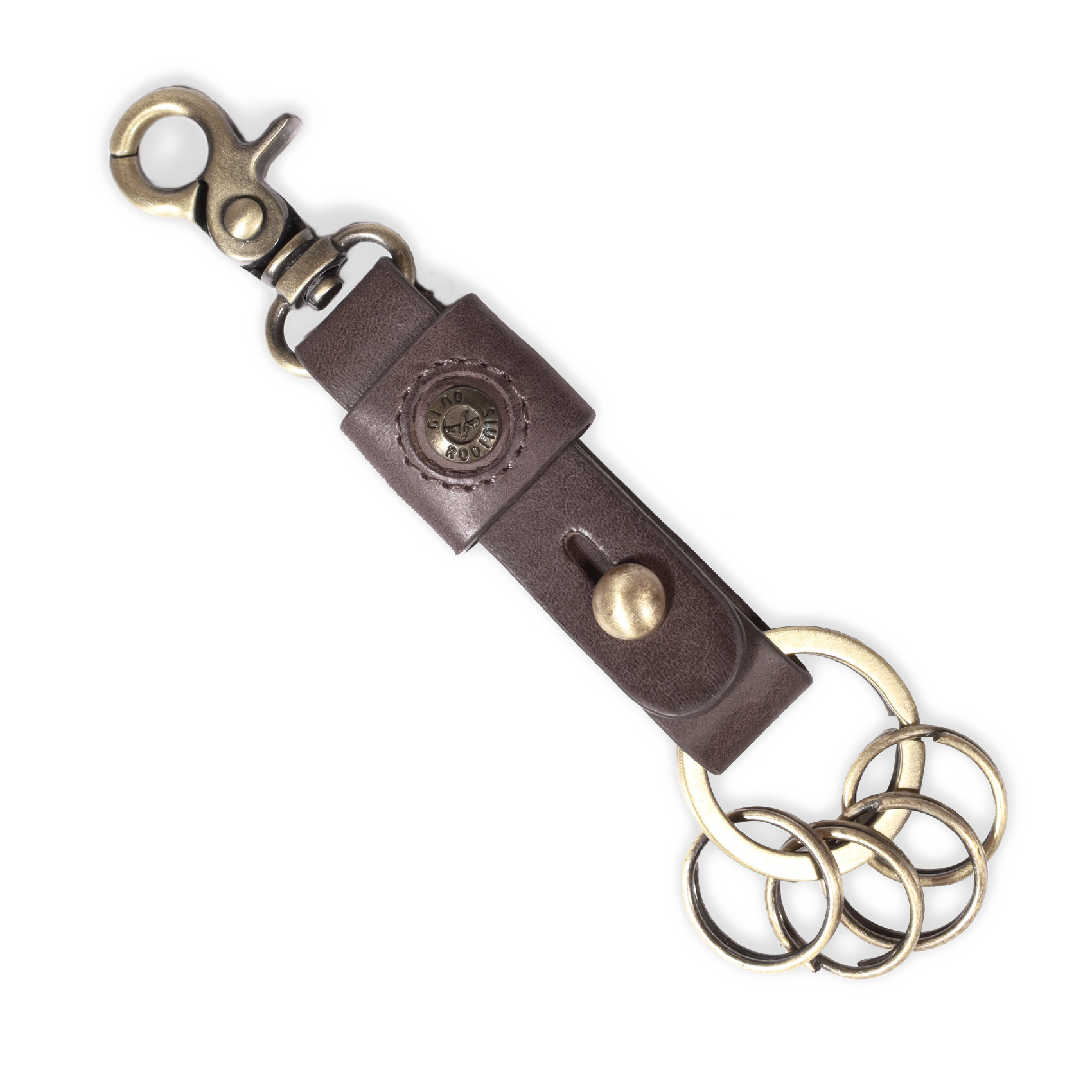 Gino Rodinis - Llavero Cuero Hombre Ll114 Café