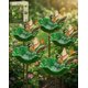 thumbnail image 1 of Estaca jardín flor metal hecha mano con baño abejas decoración exterior regalo polinizadores, 1 of 8