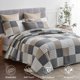 thumbnail image 2 of Juego de colcha Finlonte Queen 234 × 249 cm a cuadros 3 piezas, 2 of 7