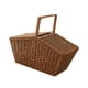 thumbnail image 1 of Cesta De Picnic Rústica Hecha A Mano, Cesta Tejida Vacía Para Pan, Frutas, Sándwiches, Color Marrón, 1 of 5