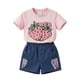 thumbnail image 1 of Conjunto De Polera + Short De Mezclilla Para Niñas Primavera Verano, 1 of 6