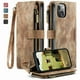 thumbnail image 1 of 1pc Suede Vintage Leather Phone Cover, Wallet License Card Slot Magnetic Buckle Zipper Pocket Bracket Flip Cover Phone Protective Case For IPhone14/14Plus/14Pro/14Pro Max ,iPhone13/13Pro/13Pro Max ,iP, 1 of 3