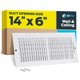 thumbnail image 1 of Rejilla de Ventilación EZ-FLO 36 x 15 cm Blanco Pared/Techo, 1 of 6