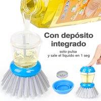 Aileda - Cepillo Para Lavar Platos Premium Con Dispensador De Jabón