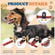 thumbnail image 3 of Collar Deslizante para Perros, Cuerda de Nylon Reflectante Sin Tirones con Tope Ajustable y Anillo de Parada, (L-26 Pulgadas, Rojo), 3 of 7