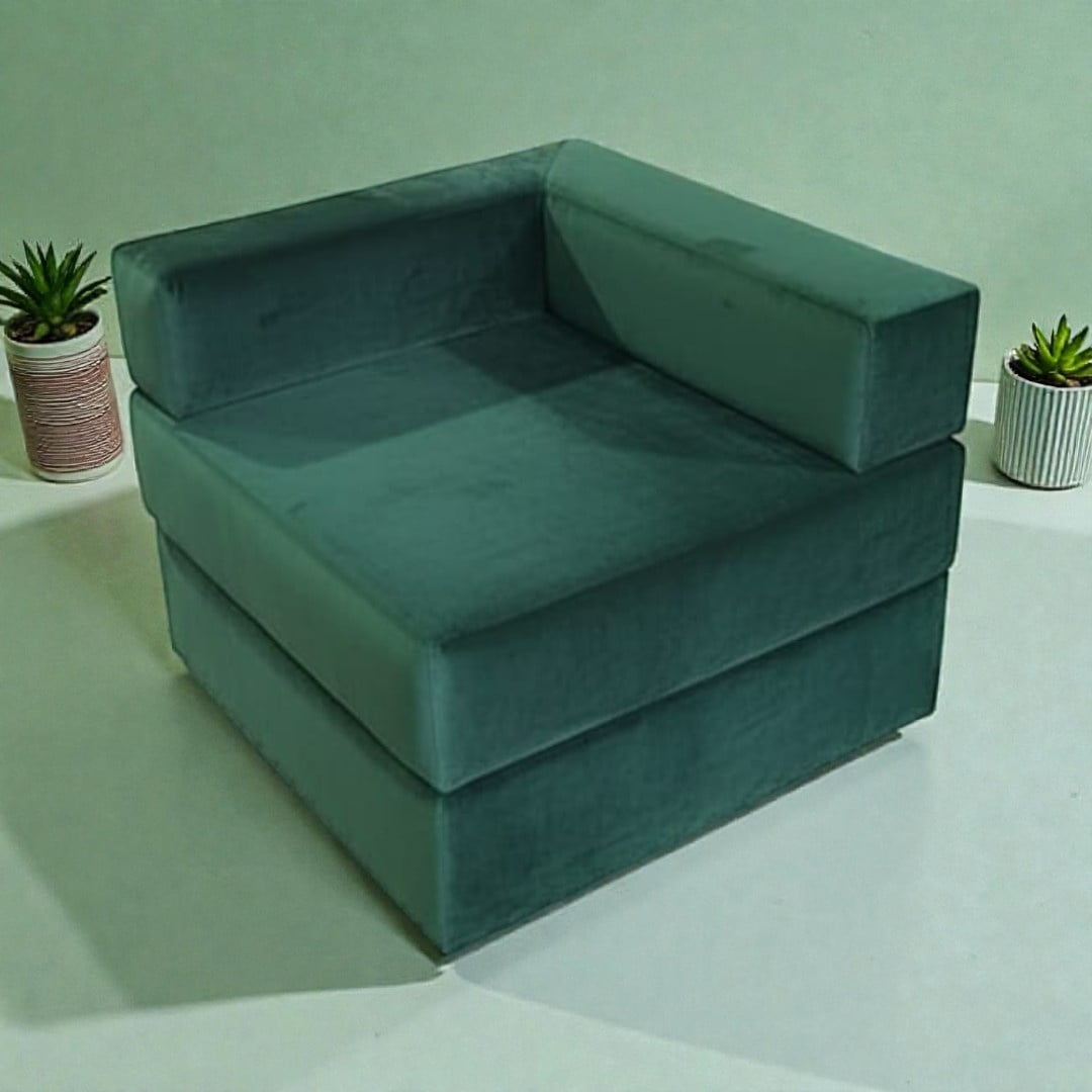 Diseños Valestrini - Sofa Cama Arkos En Felpa Verde