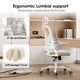 thumbnail image 3 of Silla de oficina Farini ergonómica con respaldo alto, giratoria, blanco y caqui, 3 of 8