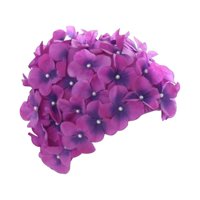 Ioensy - Gorro De Natación De Flores Gorro De Natación De Moda Para Todos Los Niveles De Natación Regalo De Vacaciones Violeta