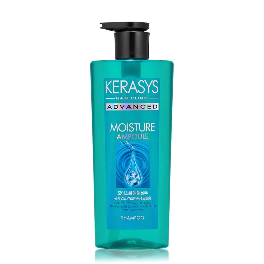 Kerasys - Shampoo Coreano Hidratante Con Ceramidas, Advanced Ampoule Shampoo 600ml - Moisture