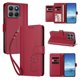 thumbnail image 2 of Funda Cartera Trébol para Motorola Moto G37/G37 Power con Ranuras Tarjetas y Carga Inalámbrica Rojo, 2 of 6