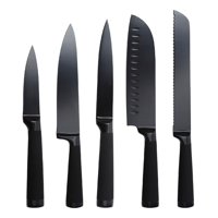 Bergner - Set 5 Cuchillos Acero Inoxidable Blackblade